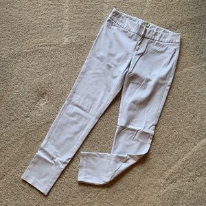 {Ecru} Skinny Straight Leg Pants